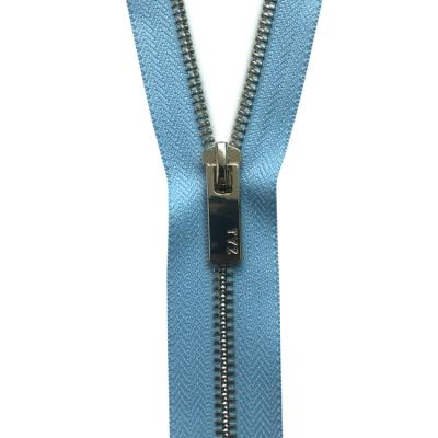 China Automatic Lock 5# Factory Made Metal Garment Zippers For Jackets And Jeans for sale