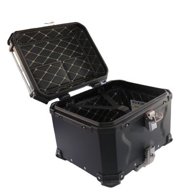 China High Quality And Large Capacity PP Black Angle Wrap Large Trunk 45L Motorcycle Leather Liner Trunk for sale