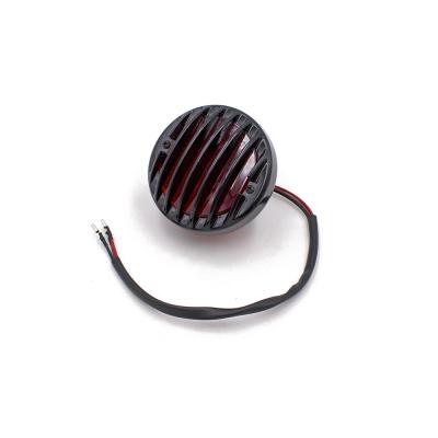 China Flash Lamp Motorcycle Accessories Around Barrier Black Tail Light Modified Motorcycle Bulb Tail Light Large for sale