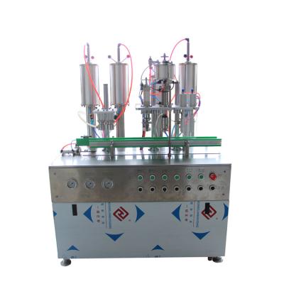 China Food Spray Bottle Filling Machine Gas Filling Spray Liquid Aerosol Can Filler for sale