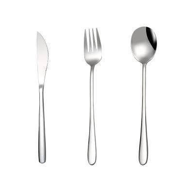 China Matte Gold Fork Knife and Spoon Stocked Set Stainless Steel Cutlery Set for sale