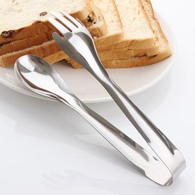 China Kitchen Restaurant Stainless Steel Stocked Tongs Clip For Bread BBQ Food for sale