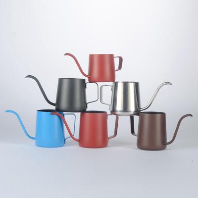 China Stainless Steel Hand Stored Flush Ear Coffee Pot Hanging Teapot Pour Over Gooseneck Kettle for sale