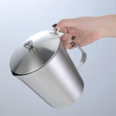 China Wholesale Large Capacity Stocked Stainless Steel Coffee Milk Measuring Cup With Scale for sale