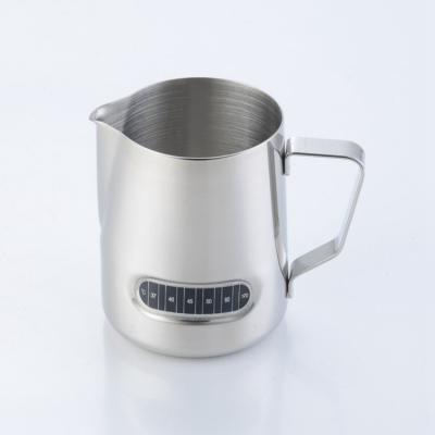 China Stocked 600ml Stainless Steel Coffee Milk Frothing Pitcher With Thermometer for sale