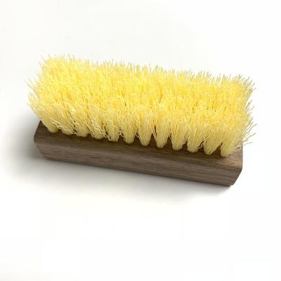 China Natural TDF PP+Beech Color Polishing Wooden Handle Cleaning Shoe Polish Brush for sale