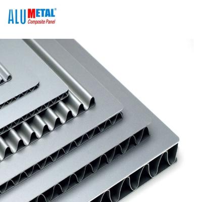 China Green A2 Fireproof Aluminum Corrugated Panel 3mm PVDF Acp Sheet 1100 Alloy for sale