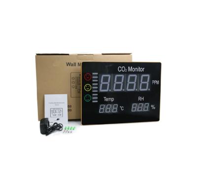 China Hot Selling CO2 Wall Meter HT-2008 CO2 Meter Detector with Big Alarm for Indoor Air Quality Meter Temperature RH ht-2008 OEM ODM for sale