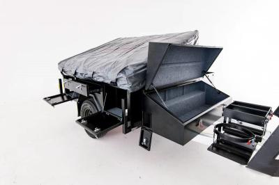 China Caravan Tent Trailer With Integrated Kitchen Independent Suspension All Terrain Travel for sale