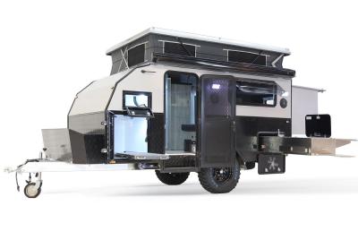 China Small Hard Top Campers For Sale With LED Lights Manual Awnings Safety Locks for sale