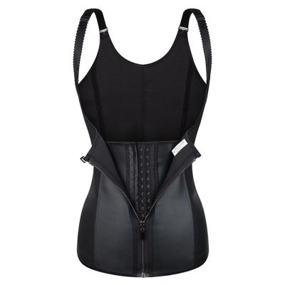 China Antibacterial Waist Cincher Private Label Latex Waist Trainer Plus Size 3 Hooks Rubber Corset Zipper Vest For Waist Training Corset Belt for sale