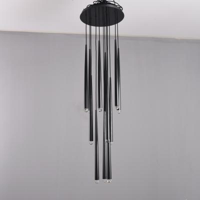 China High Performance Quality Copper Body Modern Ceiling Lamp Luxury Size Black Crystal Lampshade Chandelier for sale