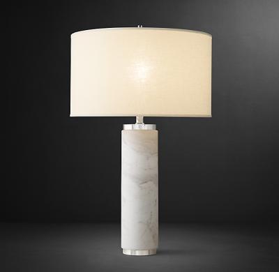 China Modern classic marble column near table lamp for sale