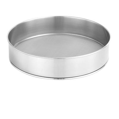 China Viable RUST RESISTANT Fine Mesh Strainer Stainless Steel Round Flour Sifter Sifting Sieve for sale