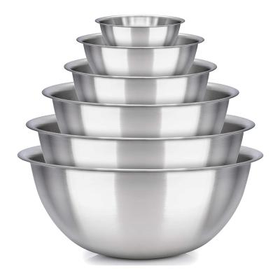 China Sustainable Small Custom Stainless Steel Mixing Bowl Set With Lid for sale