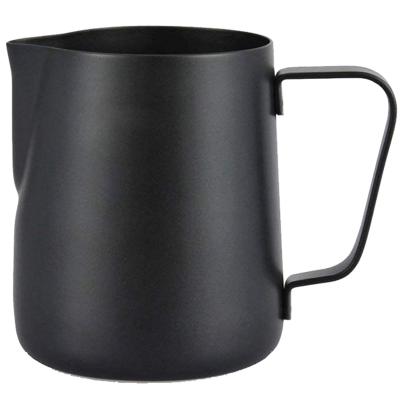 China Sustainable Stainless Steel Black Espresso Steaming Pitcher Milk Frothing Pitcher for sale