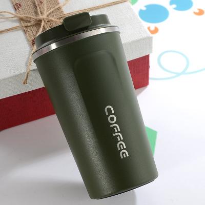 China Sustainable Customizable Personalized Stainless Steel Travel Coffee Mug Mug With Texture Handle for sale