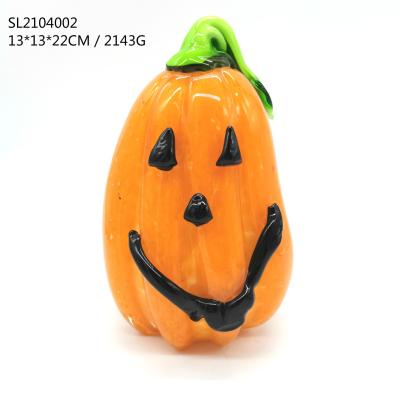 China 100% Handmade Arts and Crafts Home Accessories Decoration Handcrafted Glass Pumpkin for sale