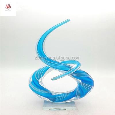 China Handmade Custom Glass Logo China Craft Table Decoration for sale