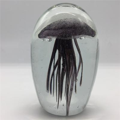 China Europe Murano Glass Jellyfish Paperweight for Home Decor for sale