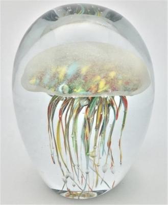 China China Custom Blown Glass Jellyfish Illuminated Paperweights for sale