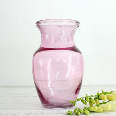 China New Europe handblown colored flower glass vase for sale