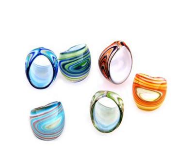 China Europe fashion wholesale high quality blown glass ring for sale