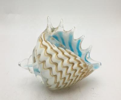 China HOME DECOR LARGE SEASHELL Europe HAND BLOWN GLASS ART FIGURINE for sale