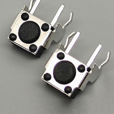 China 6x6 Right Angle Side Push Type Button Tact Switch With Metal Bracket HANXIA for sale