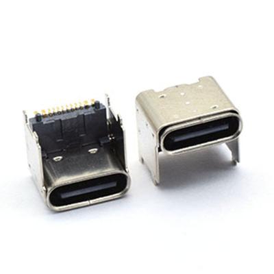 China Type-C 16pin Female Connector Power USB Connector SMD USB Size 4.3mm for sale