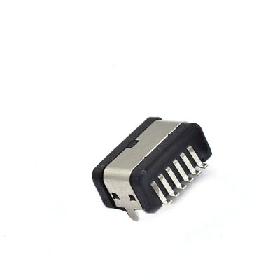 China Hot Sale Automotive IP-X8 6Pin SMT Waterproof Usb Female Connector Type C for sale