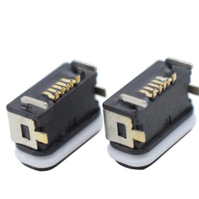 China USB IP68 5pin Waterproof Micro USB SMT Connector Plug Type B Micro Female Connector 3A 20V for sale