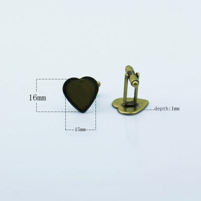 China Heart shape cufflink for promotion gift/Special cufflinks with good quality for sale