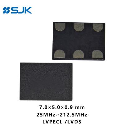 China SMD 7050 MEMS programável LVPECL Oscilador com 6 Pads Suporte 1-220MHz 2.25-3.63V à venda