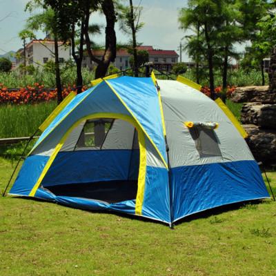 China Quick Opening Family Pop Up Beach Tent Silver 190T UV Resistant Waterproof Camping Tent for sale