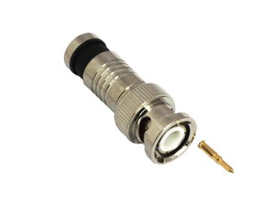 China RG6 Compression CCTV BNC Connector / RF Connector For Coaxial Cable for sale