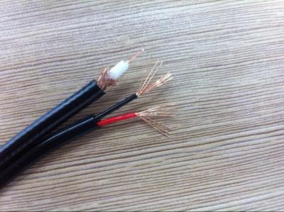 China RG59 CCTV Video Cable 18AWG Siamese Coaxial With Copper Conduntor for sale