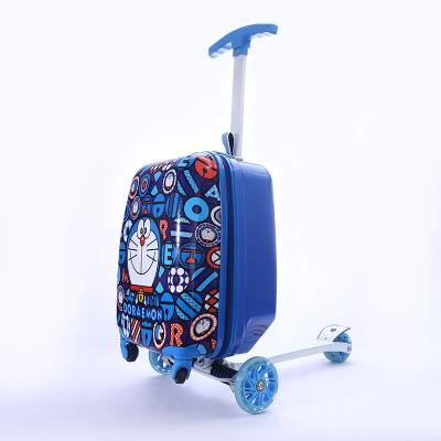 China Easy To Carry Scooter Factory Supply Luggage Suitcase Foot Brake Scooter Luggage For Travel for sale