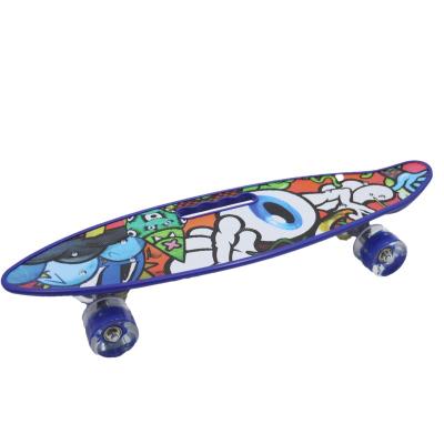 China Youth Plastic Skateboard Factory Supply Accept Custom Made Abec-5 Bearing Led Lightweight Plastic Skateboard for sale