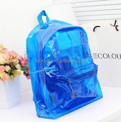 China 2022 Wholesale High Quality Anti-theft Colorful Clear PVC Backpack Traveling or School Backpack Bags for sale