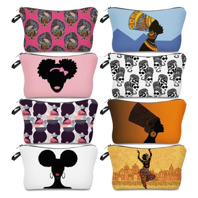 China Wholesale Fashion Design Printed Small Polyester Cosmetic Bags Or Pockets Make Up Case Bag For Ladies for sale