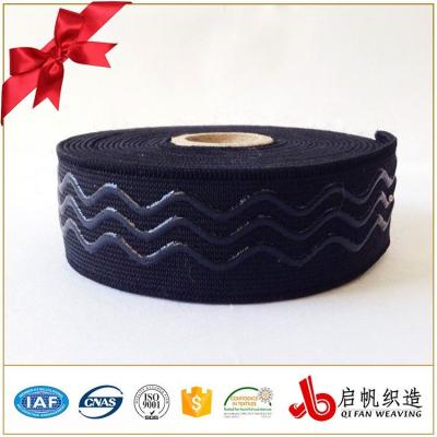 China Durable Custom Anti-skidding Silicone Woven Elastic Band Elastic Webbing for sale