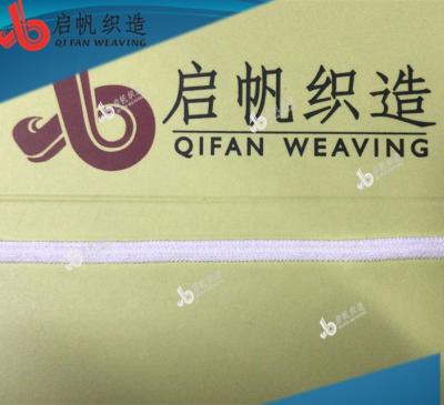 China Viable accessories elastic band, braided polyester band for clothes, garment use in protective suit, earloop, white color elastic band for sale