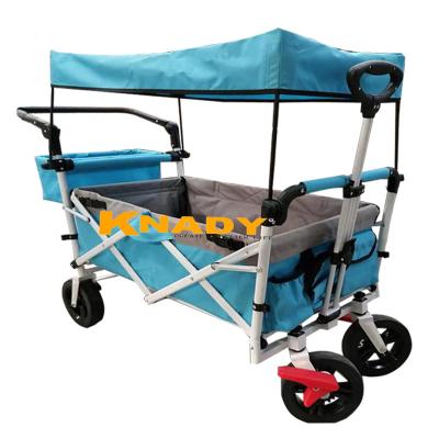 China High Quality Shopping Folding Camping Cart Brown Sport Beach Cart for sale