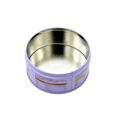 China Food Candy Moisture Proof Wedding Round Cake Box Aluminum Tins Metal Tins For Candles for sale