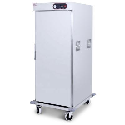 China Stainless Steel Commercial Heavy Duty Electric Single Door Food Warmer Trolley Mobile Food Warmer Carts for sale