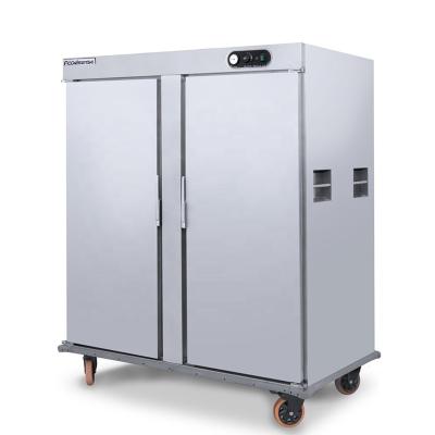 China Stainless Steel Commercial two doors stainless steel food warmer cart with cabinet 22-21 for sale