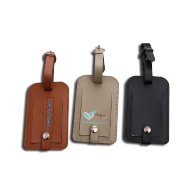 China Garment\jeans\DIY\bags\overlay custom full color printed personalized pu leather travel luggage tag for sale