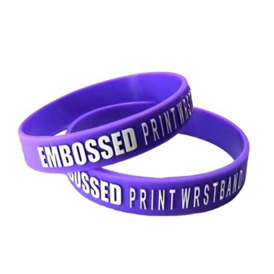 China CLASSIC Custom Logo Silicone Wristband Rubber Wrist Bands for sale