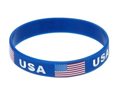 China CLASSIC Promotional Rubber Wrist Bands , Custom Printing Silicon Wristband for sale